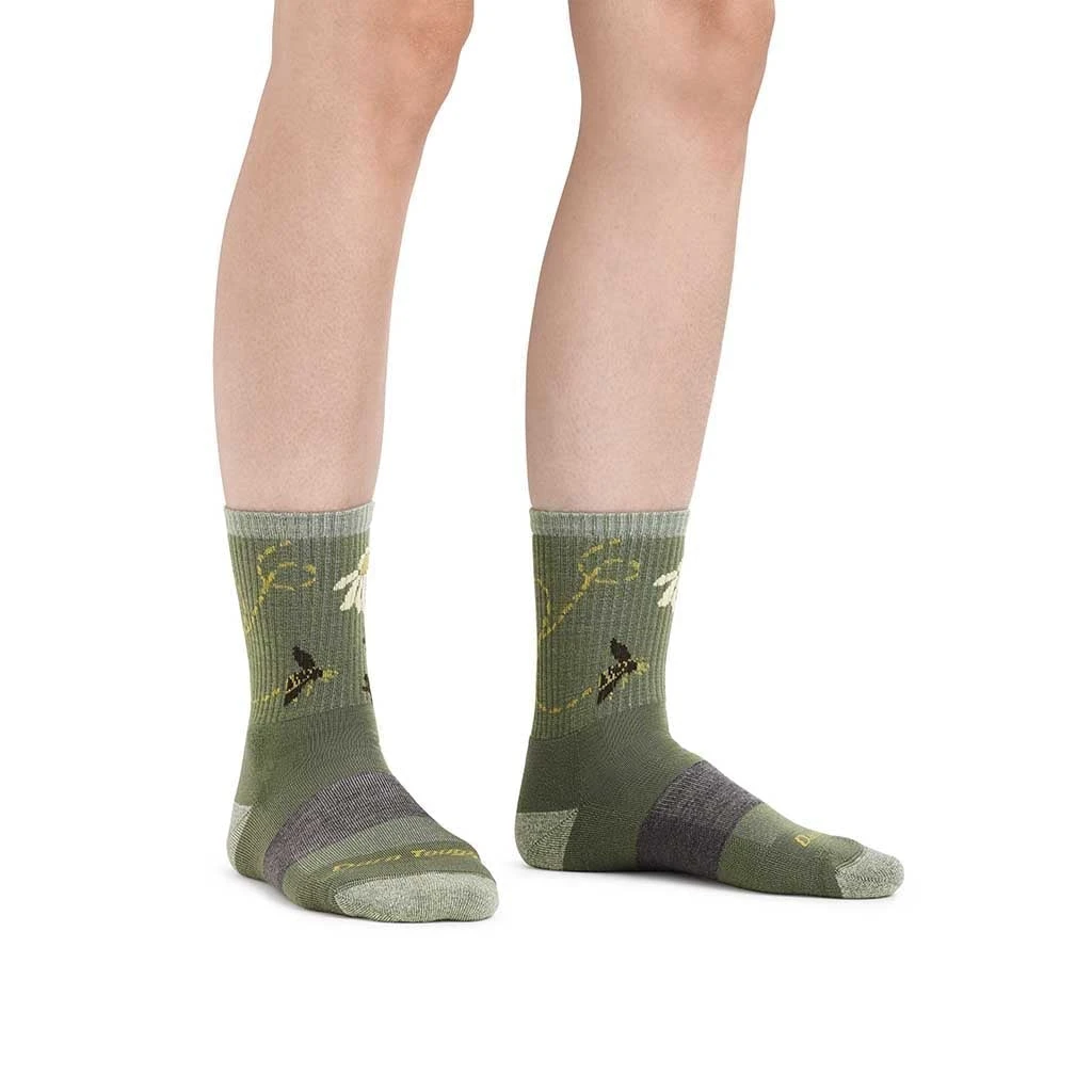 Darn Tough Clothing Queen Bee Micro Crew Lightweight W/ Cushion | Women's 5 Darn Tough Clothing Queen Bee Micro Crew Lightweight W/ Cushion | Women's