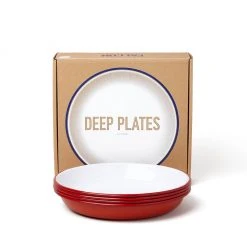 Falcon Enamelware Home, Garden & Cooking Deep Plates (Set Of 4)