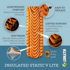Klymit Insulated Static V Lite Camping Mat Camping Kit
