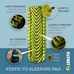Klymit Camping Kit Static V2 Camping Mat 18 Klymit Camping Kit Static V2 Camping Mat