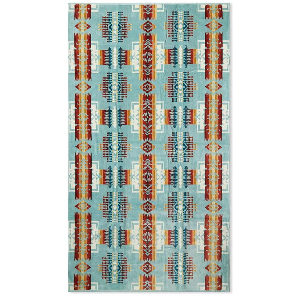 Pendleton Oversized Jacquard Spa Towel | Aqua 3 Pendleton Oversized Jacquard Spa Towel | Aqua