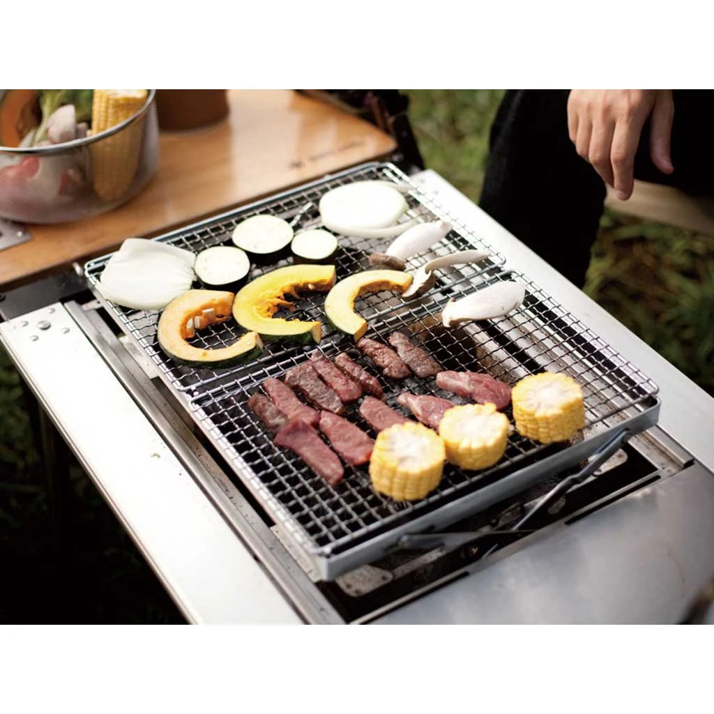 Snow Peak Grill Stainless Half Pro Camping Kit 5 Snow Peak Grill Stainless Half Pro Camping Kit