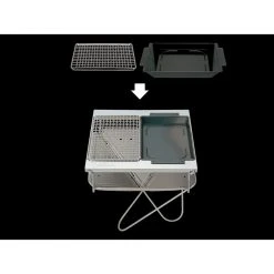 Snow Peak Grill Stainless Half Pro Camping Kit