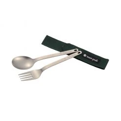 Snow Peak Camping Kit Titanium Fork & Spoon Set