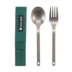Snow Peak Camping Kit Titanium Fork & Spoon Set
