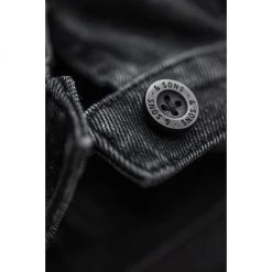 &SONS Black Denim Carver Jacket Clothing